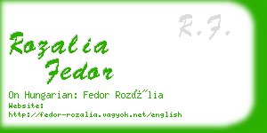 rozalia fedor business card